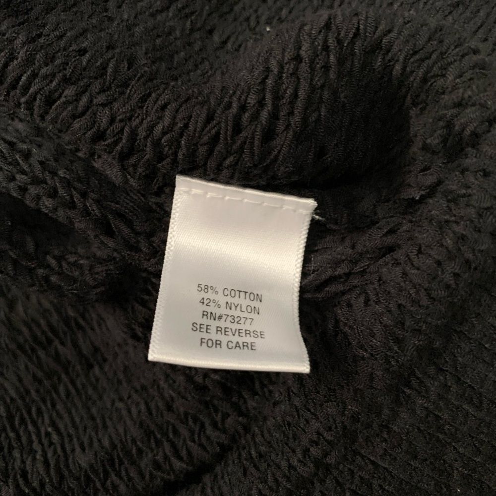 New APT 9 Womens Black Tie Tape Yarn Pullover Sweater Size Small NWT $50 - Picture 7 of 8